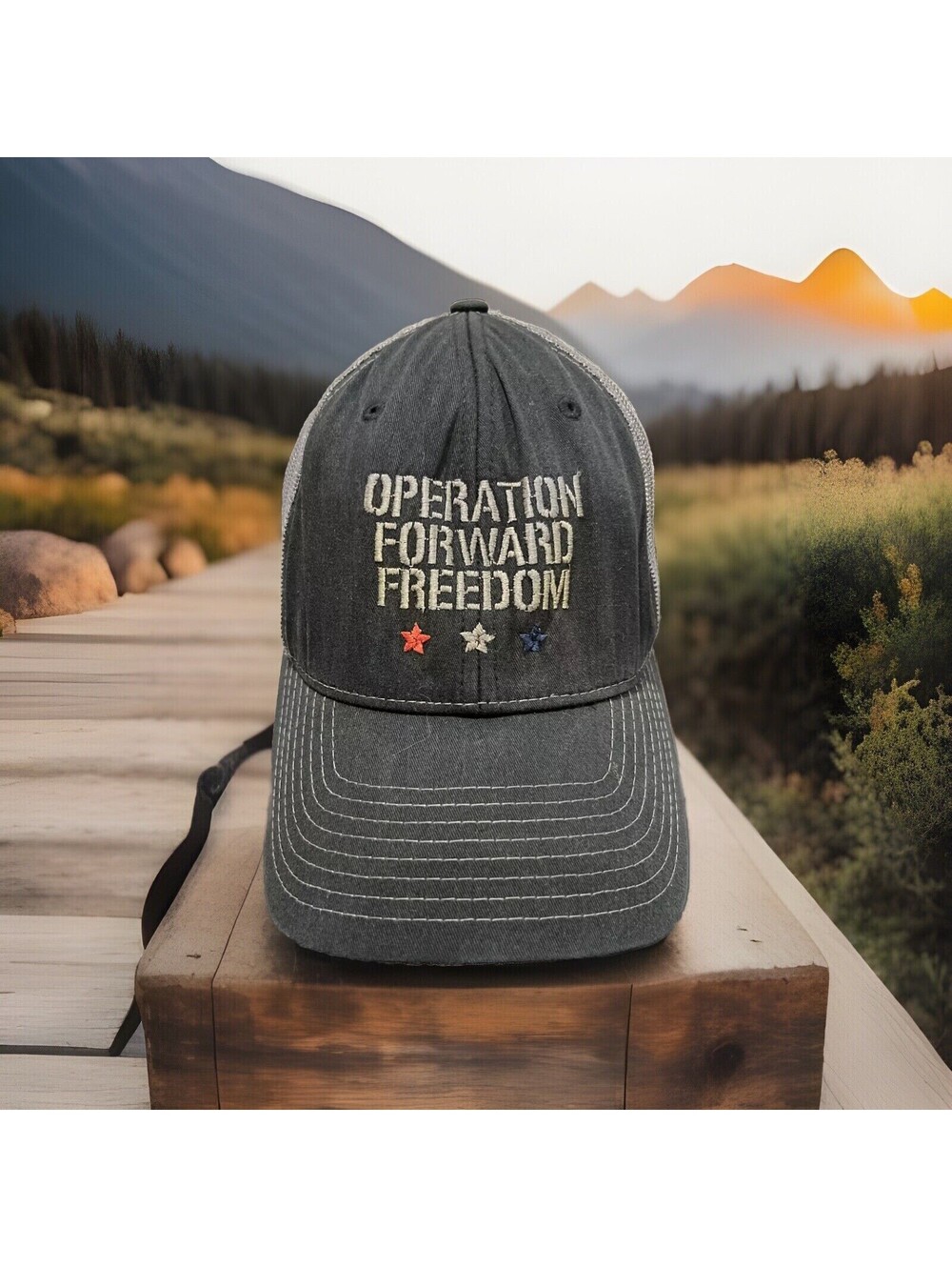Operation Forward Freedom Veteran Military Hero’s Mesh SnapBack Baseball Cap